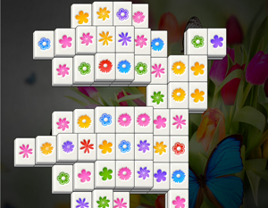 Mahjong papillon et fleurs
